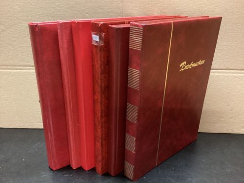 Einsteckalben  Briefmarkenalben 6 Stück weiß  gebraucht