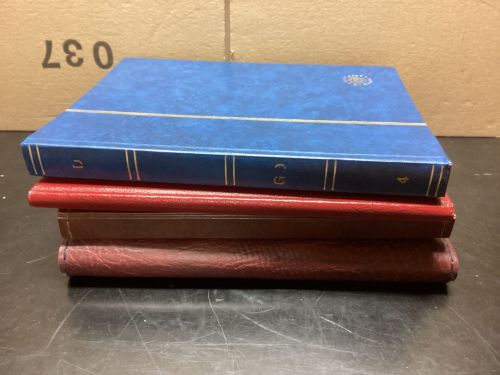 Einsteckalben  Briefmarkenalben 4 Stück  schwarz gebraucht