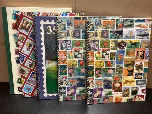 Einsteckalben  Briefmarkenalben 5 Stück weiß  gebraucht