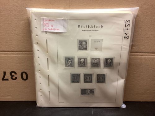 Leuchtturm Bund 1949-76 Vordrucke gebraucht alte Beschriftung