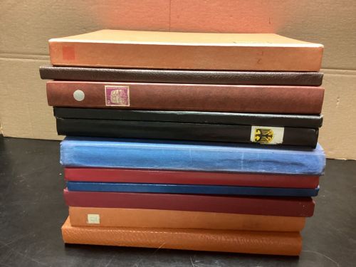 Einsteckalben  Briefmarkenalben 11 Stück weiß  gebraucht