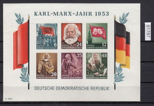 DDR 1953, Mich.-Nr.: 392-95 Block 8 B ** geschnitten