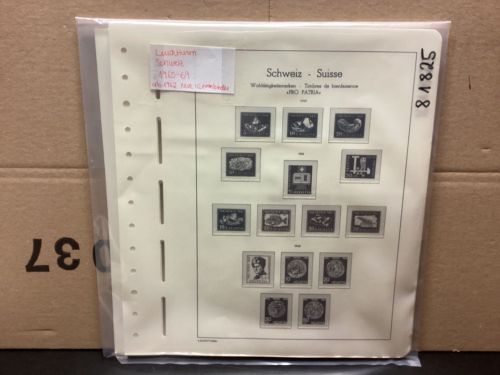 Leuchtturm Schweiz 1960-69 Vordrucke mit Klemmtaschen  gebraucht
