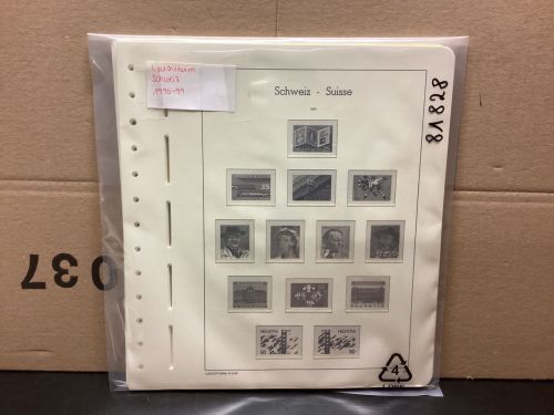 Leuchtturm Schweiz 1990- 99 Vordrucke mit Klemmtaschen gebraucht