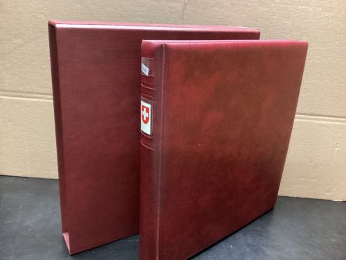 Lindner Ringbinder + Kassette  gebraucht leer rot