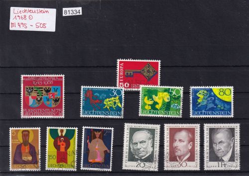 Liechtenstein 1968 gestempelt Komplett