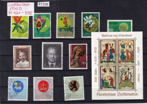 Liechtenstein 1970 gestempelt Komplett
