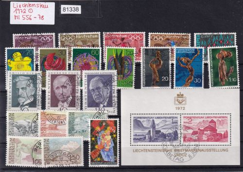 Liechtenstein 1972 gestempelt Komplett