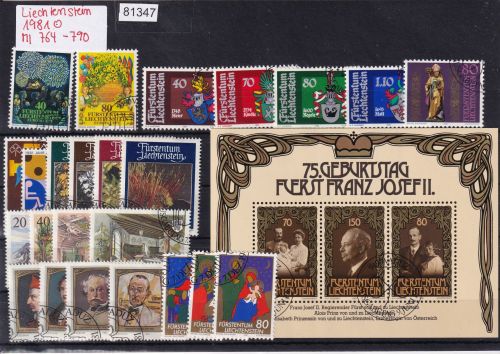 Liechtenstein 1981 gestempelt Komplett