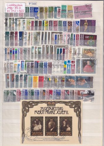Liechtenstein 1980-84 gestempelt Komplett