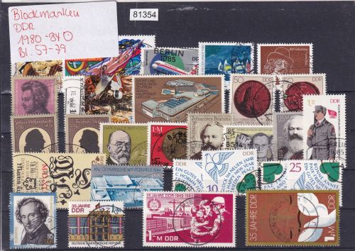 DDR 1980-1984, Mich.-Nr.: Blockmarken gestempelt  Komplett