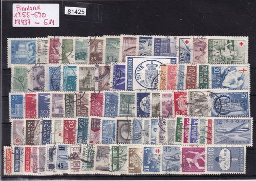 Finnland 1955-59, Mich.-Nr.: 437-514  gestempelt