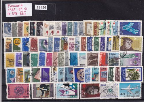 Finnland 1965-69, Mich.-Nr.:  594-665 gestempelt