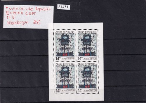 CEPT 1966, Mich.-Nr.: 5 ** Tschechische Republik Kleinbogen