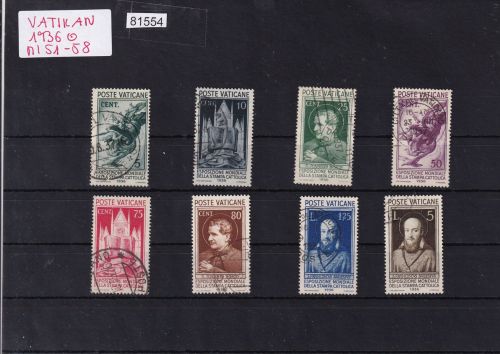 Vatikan 1936 Mi.-nr.: 51-58  gestempelt