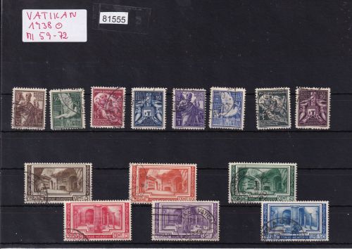 Vatikan 1938 Mi.-nr.: 59-72  gestempelt