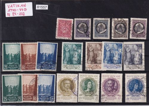 Vatikan 1940-44 Mi-Nr. 84-102 gestempelt