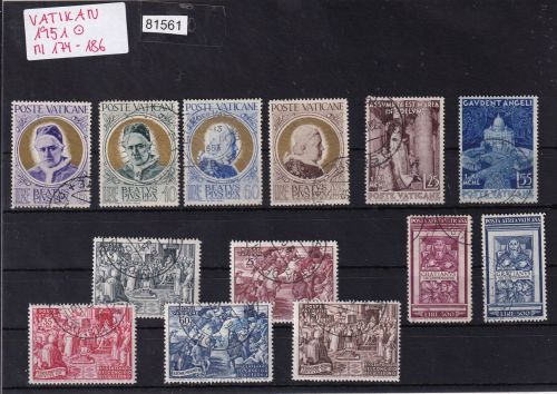 Vatikan 1951 Mi.-nr.: 174-186 gestempelt