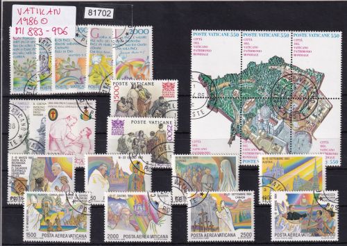 Vatikan 1986 Mi-Nr. 883-906 gestempelt