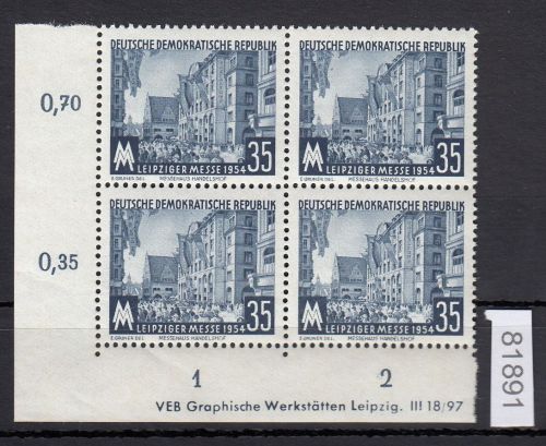 DDR 1954, Mich.-Nr.: 434 ** XII DV   Druckerzeichen