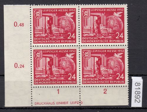 DDR 1952, Mich.-Nr.: 315 ** DZ   Druckerzeichen