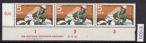 DDR 1970, Mich.-Nr.: 1579 ** DV FNr. 1   Eckrand  Druckvermerk