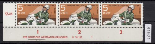 DDR 1970, Mich.-Nr.: 1579 ** DV FNr. 1   Eckrand  Druckvermerk