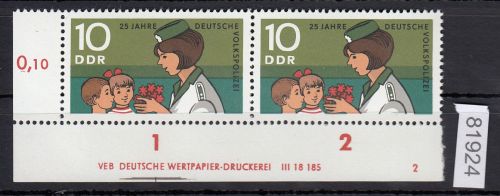 DDR 1970, Mich.-Nr.: 1580 ** DV FNr. 2   Eckrand  Druckvermerk