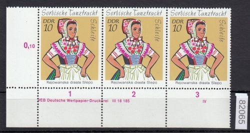 DDR 1971, Mich.-Nr.: 1668 ** DV FNr. IV   Eckrand  Druckvermerk