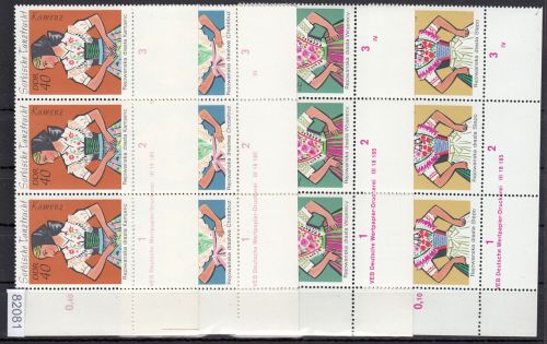 DDR 1971, Mich.-Nr.: 1668-1671 ** DV FNr.    Eckrand  Druckvermerk