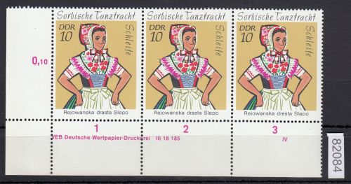 DDR 1971, Mich.-Nr.: 1668 ** DV FNr. IV   Eckrand  Druckvermerk