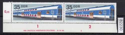 DDR 1973, Mich.-Nr.: 1848 ** DV FNr. 2   Eckrand  Druckvermerk