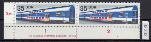 DDR 1973, Mich.-Nr.: 1848 ** DV FNr. 4   Eckrand  Druckvermerk