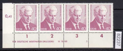 DDR 1973, Mich.-Nr.: 1855 ** DV FNr. 3   Eckrand  Druckvermerk