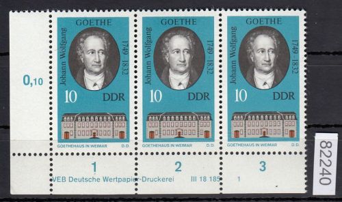 DDR 1973, Mich.-Nr.: 1856 ** DV FNr. 1   Eckrand  Druckvermerk