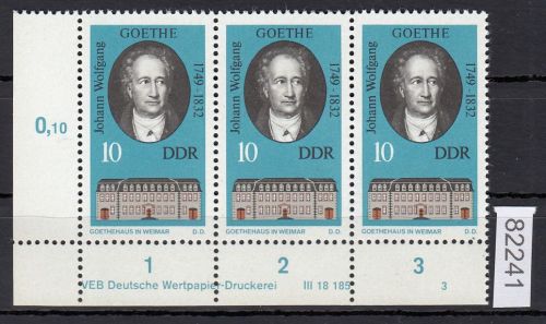 DDR 1973, Mich.-Nr.: 1856 ** DV FNr. 3   Eckrand  Druckvermerk
