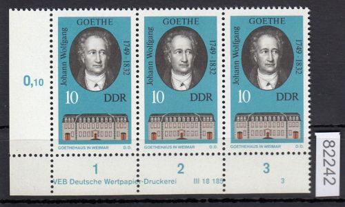 DDR 1973, Mich.-Nr.: 1856 ** DV FNr. 3   Eckrand  Druckvermerk
