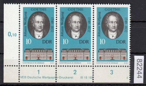 DDR 1973, Mich.-Nr.: 1856 ** DV FNr. 4   Eckrand  Druckvermerk