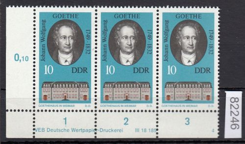 DDR 1973, Mich.-Nr.: 1856 ** DV FNr. 4   Eckrand  Druckvermerk