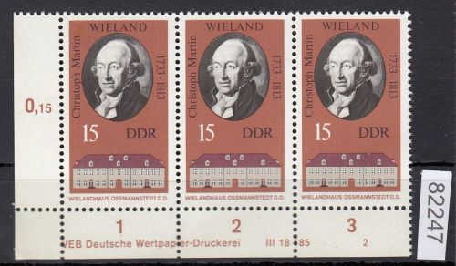 DDR 1973, Mich.-Nr.: 1857 ** DV FNr. 2   Eckrand  Druckvermerk