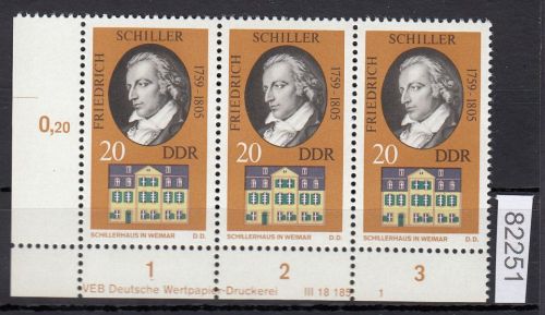 DDR 1973, Mich.-Nr.: 1858 ** DV FNr. 1   Eckrand  Druckvermerk