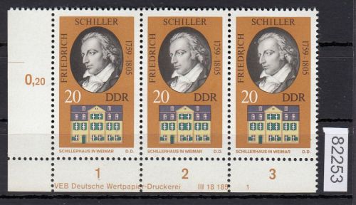 DDR 1973, Mich.-Nr.: 1858 ** DV FNr. 1   Eckrand  Druckvermerk