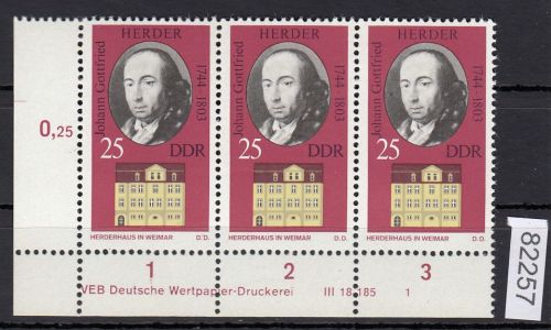 DDR 1973, Mich.-Nr.: 1859 ** DV FNr. 1   Eckrand  Druckvermerk