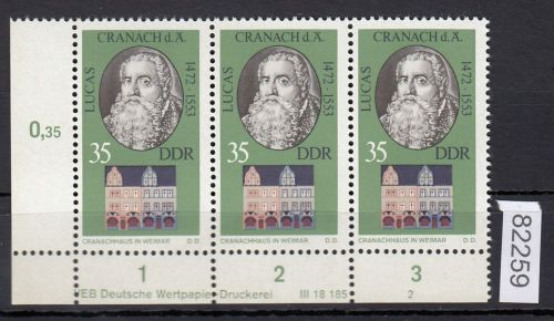 DDR 1973, Mich.-Nr.: 1860 ** DV FNr. 2   Eckrand  Druckvermerk