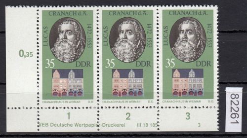 DDR 1973, Mich.-Nr.: 1860 ** DV FNr. 3   Eckrand  Druckvermerk