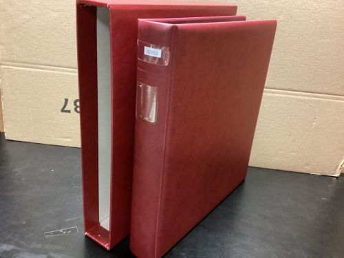 Lindner Ringbinder + Kassette  gebraucht leer rot