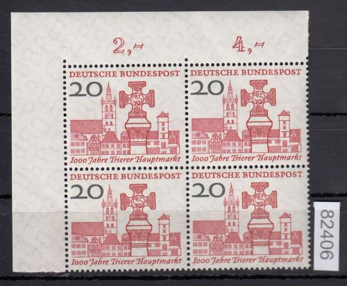 Bund 1958, Mich.-Nr.: 290 ** Eckrand 4er-Block