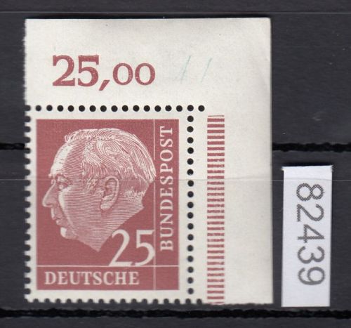 Bund 1954, Mich.-Nr.: 186 Wv ** Eckrand
