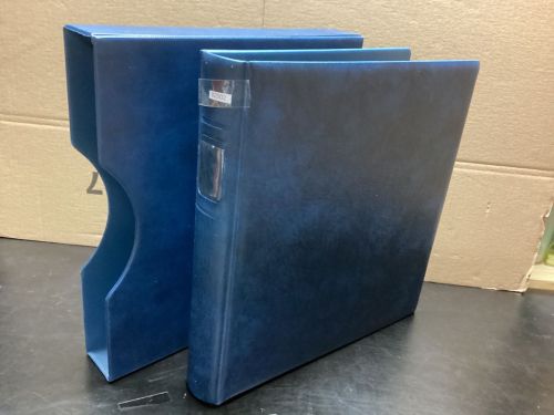 Lindner Ringbinder + Kassette  gebraucht leer blau