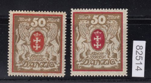 Danzig 1922 Mi.Nr. 100 Xa+b *